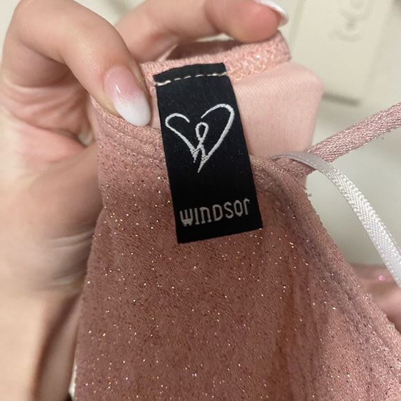 Beautiful Light Pink Shimmer Formal Dress - Picture 4 of 4